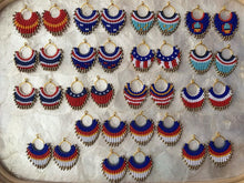 Load image into Gallery viewer, Beaded macrame earrings countries