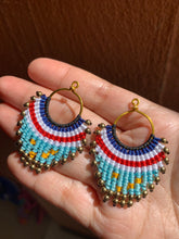 Load image into Gallery viewer, Beaded macrame earrings countries