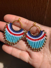 Load image into Gallery viewer, Beaded macrame earrings countries