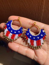 Load image into Gallery viewer, Beaded macrame earrings countries