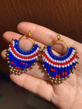 Load image into Gallery viewer, Beaded macrame earrings countries