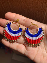 Load image into Gallery viewer, Beaded macrame earrings countries