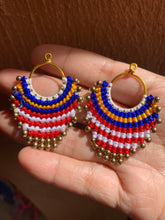 Load image into Gallery viewer, Beaded macrame earrings countries
