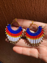 Load image into Gallery viewer, Beaded macrame earrings countries