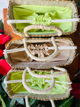 Load image into Gallery viewer, Embroidered seagrass bags