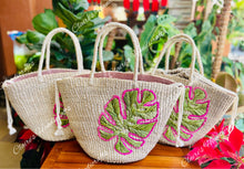 Load image into Gallery viewer, Embroidered seagrass bags