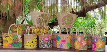 Load image into Gallery viewer, Embroidered seagrass bags