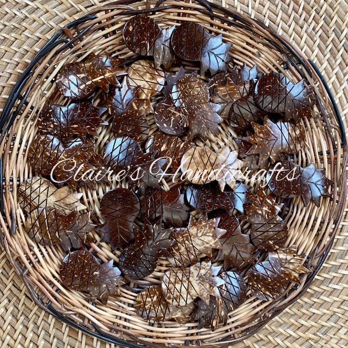Restocked 4cm hand-carved brown coconut...