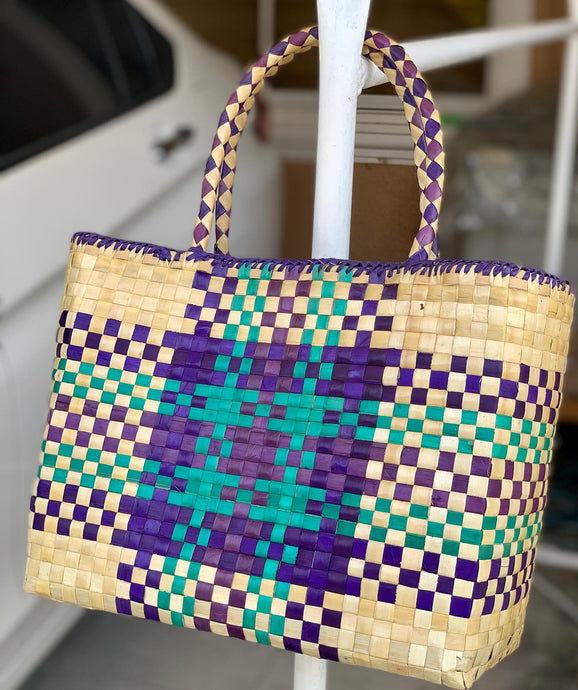 Handwoven pandan bayong bag bound...