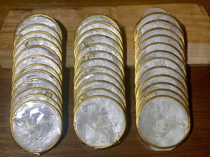 Capiz coasters sold per dozen....
