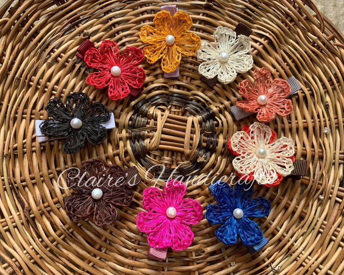 Crocheted abaca and fresh water...