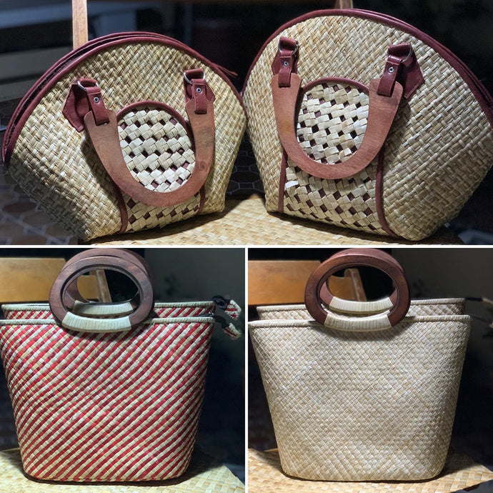 Set of 2 handwoven pandan...