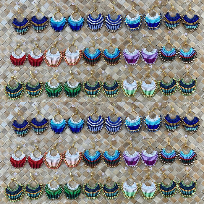 Gorgeous pairs of beaded macrame...