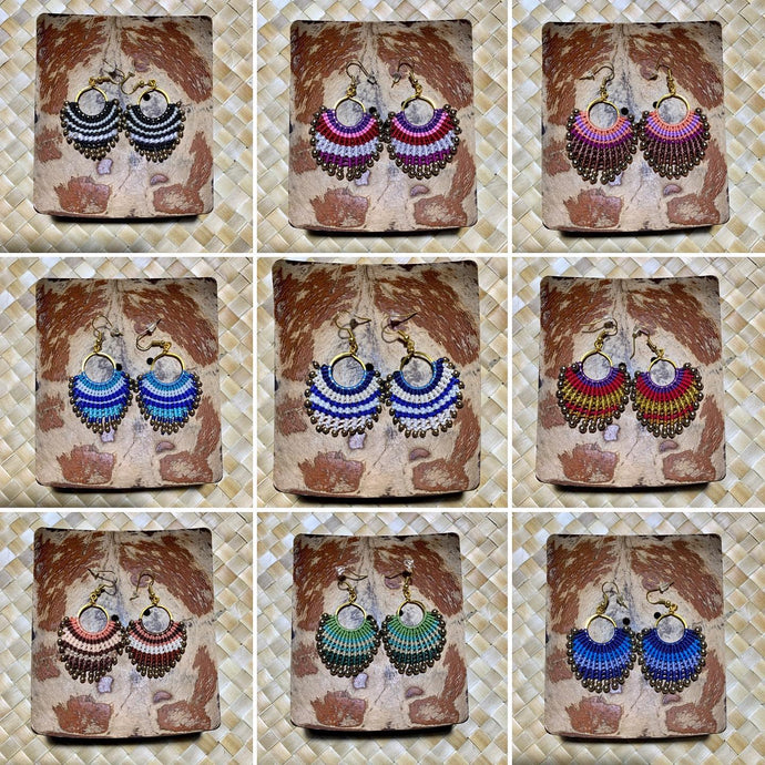 Gorgeous pairs of beaded macrame...