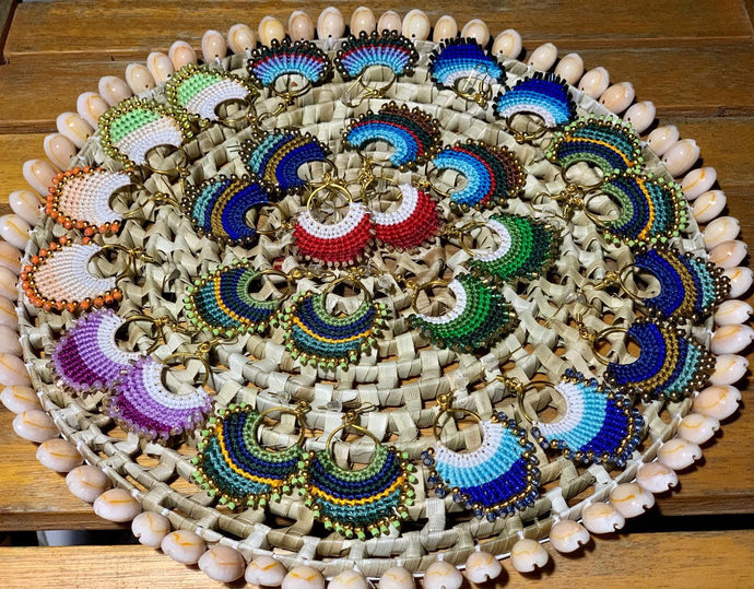 Gorgeous pairs of beaded macrame...