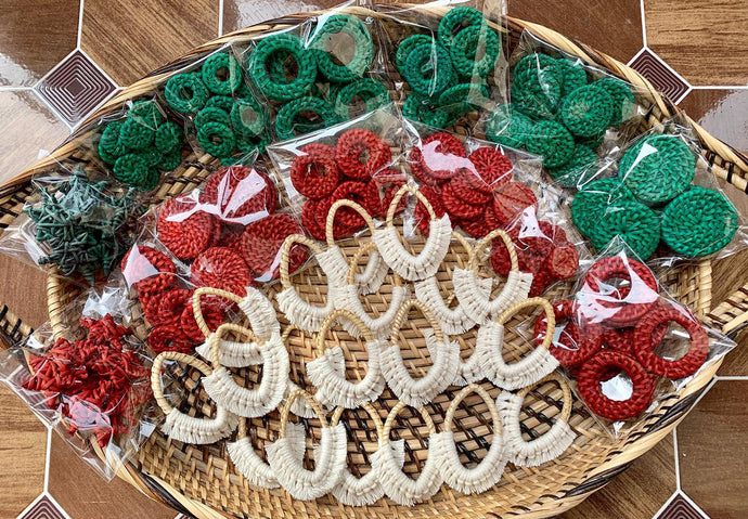 Assorted rattan pieces and rattan...