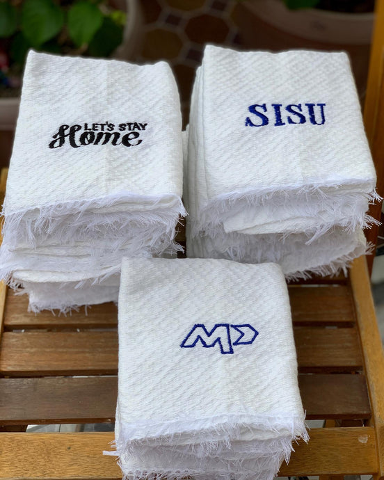 Personalized inabel kitchen towels bound...