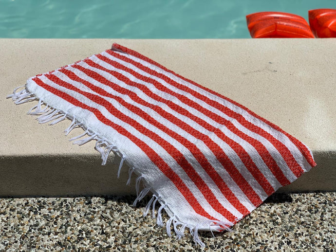 Striped trambia towels #handloomedtowel #beachtowels...