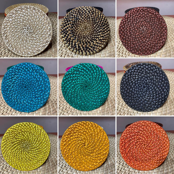 Rattan coasters (4 inches) and...