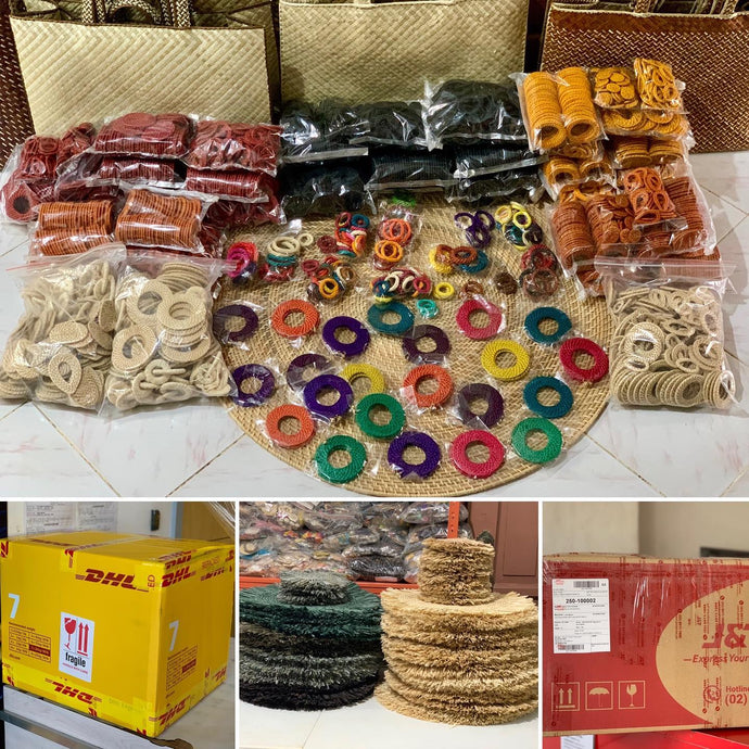 2000+ assorted rattan pieces and...
