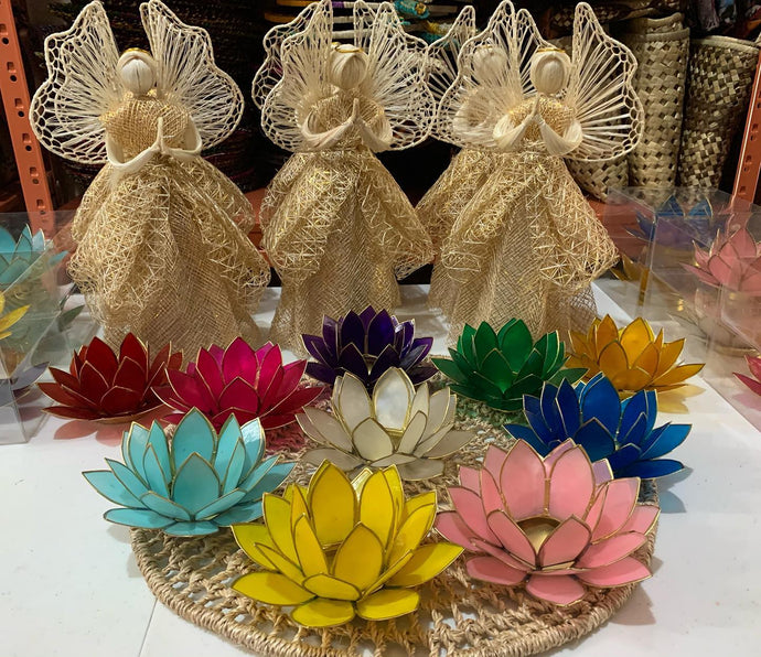 Capiz candle holders available in...