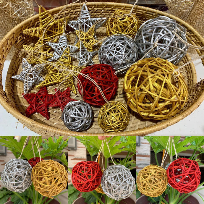 Rattan stars and balls available...