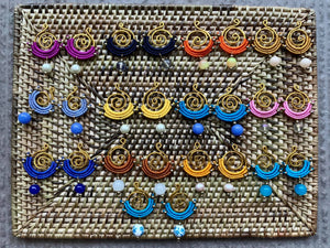 Beaded macrame earrings