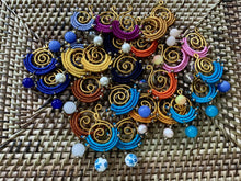 Load image into Gallery viewer, Beaded macrame earrings
