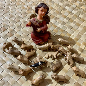 Hand-carved wooden beads