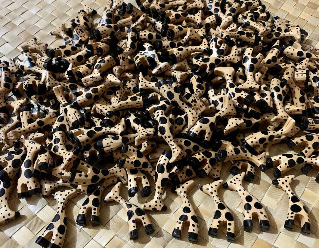 Hand-carved wooden beads