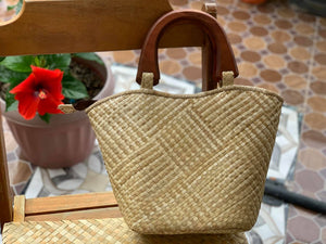 Handwoven pandan bags