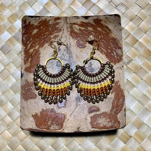 Beaded macrame earrings
