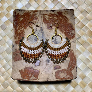 Beaded macrame earrings