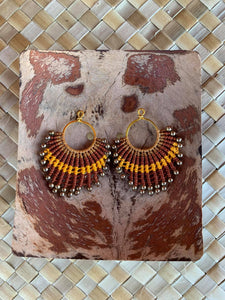 Beaded macrame earrings