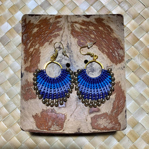 Beaded macrame earrings