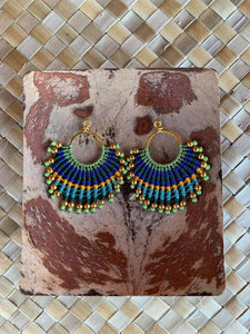 Beaded macrame earrings