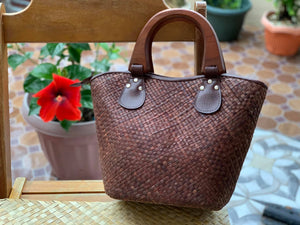Handwoven pandan bags