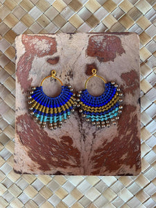 Beaded macrame earrings