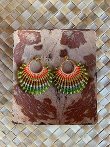 Beaded macrame earrings