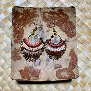 Beaded macrame earrings