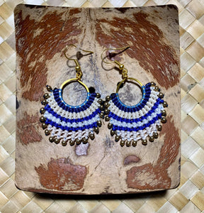 Beaded macrame earrings
