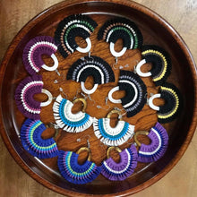 Load image into Gallery viewer, Mother of pearl macrame earrings
