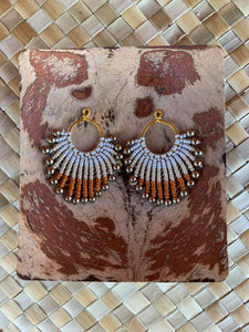 Beaded macrame earrings