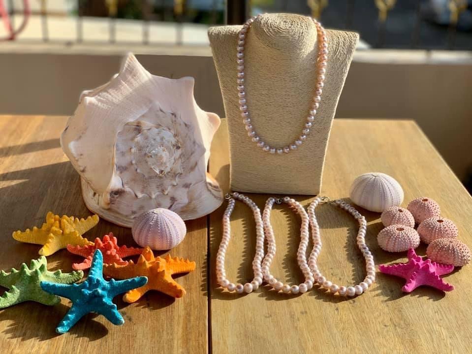 Freshwater pearl necklaces