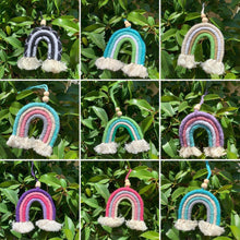 Load image into Gallery viewer, Macrame rainbow decorative hangers or car diffusers
