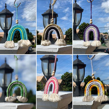 Load image into Gallery viewer, Macrame rainbow decorative hangers or car diffusers
