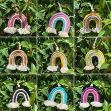 Load image into Gallery viewer, Macrame rainbow decorative hangers or car diffusers
