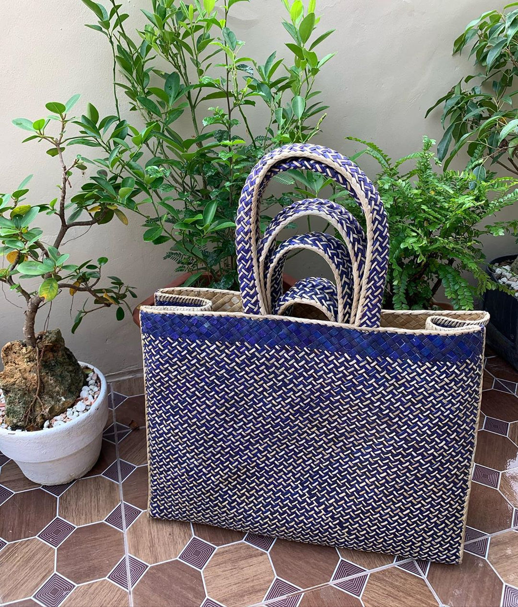 Set of 4 pandan bayong bags