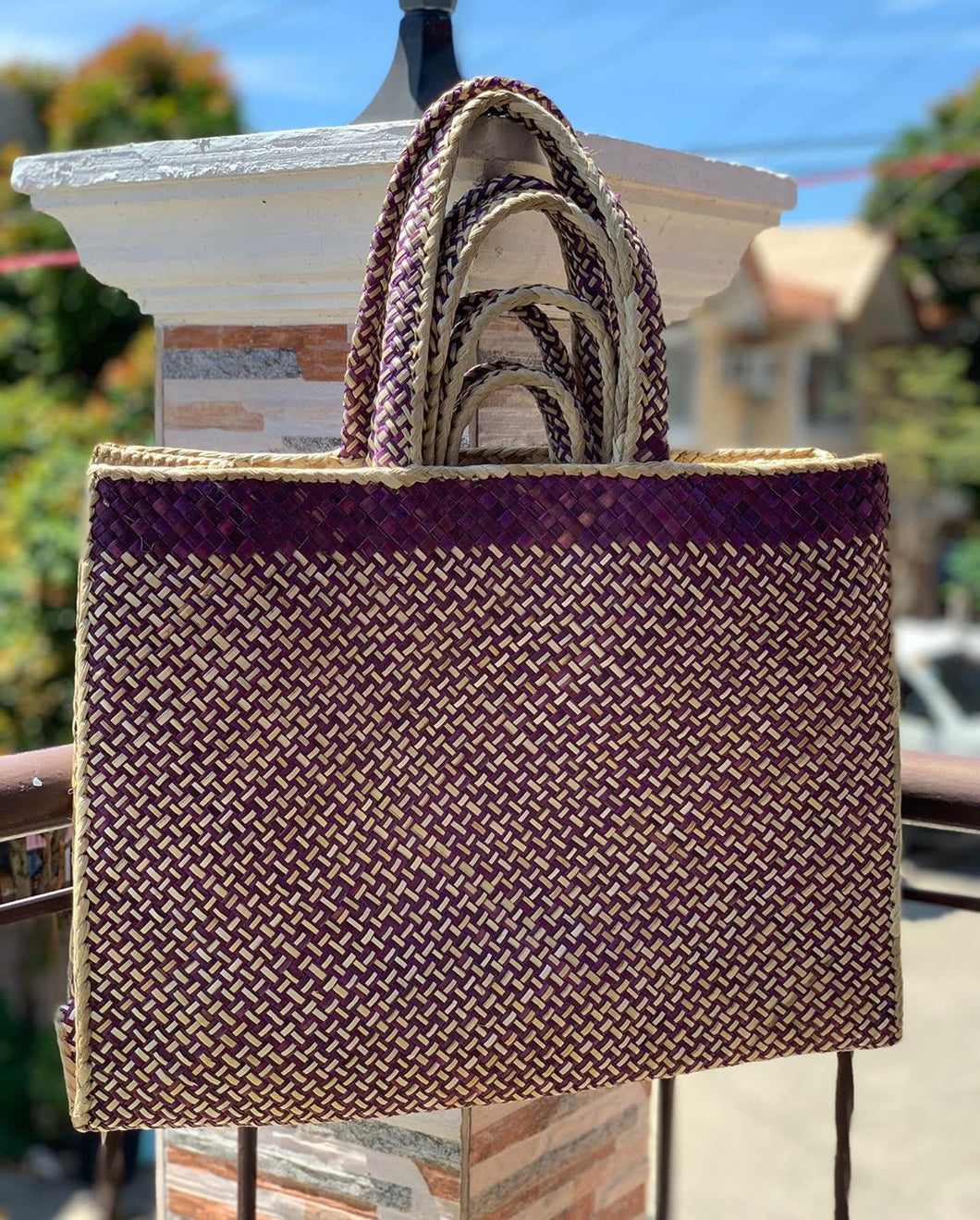 Set of 4 pandan bayong bags