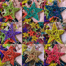 Load image into Gallery viewer, Christmas ornaments rattan stars
